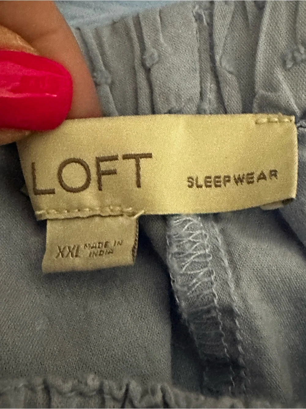 Ann Taylor LOFT Pajama Sleep Shorts Swiss Dot Pattern Light Blue Size XXL VGUC - Picture 4 of 5